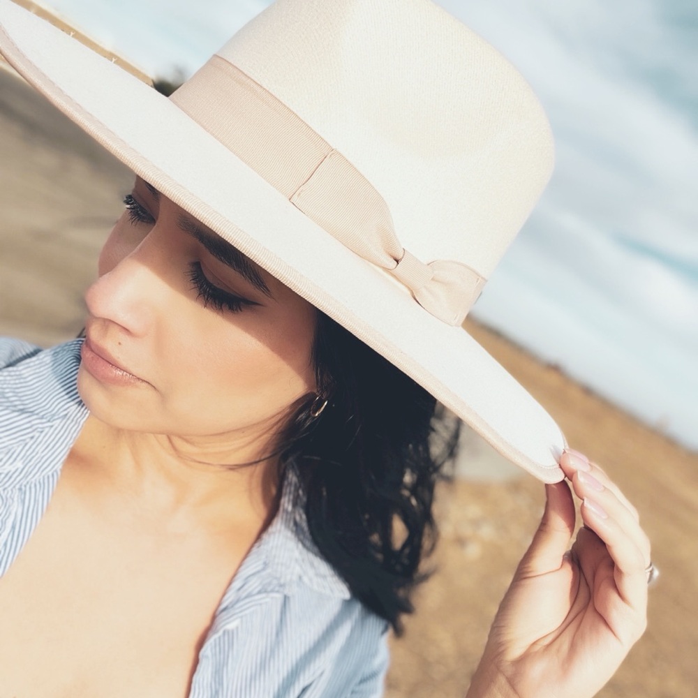 Ivory Rancher Hat with Ribbon